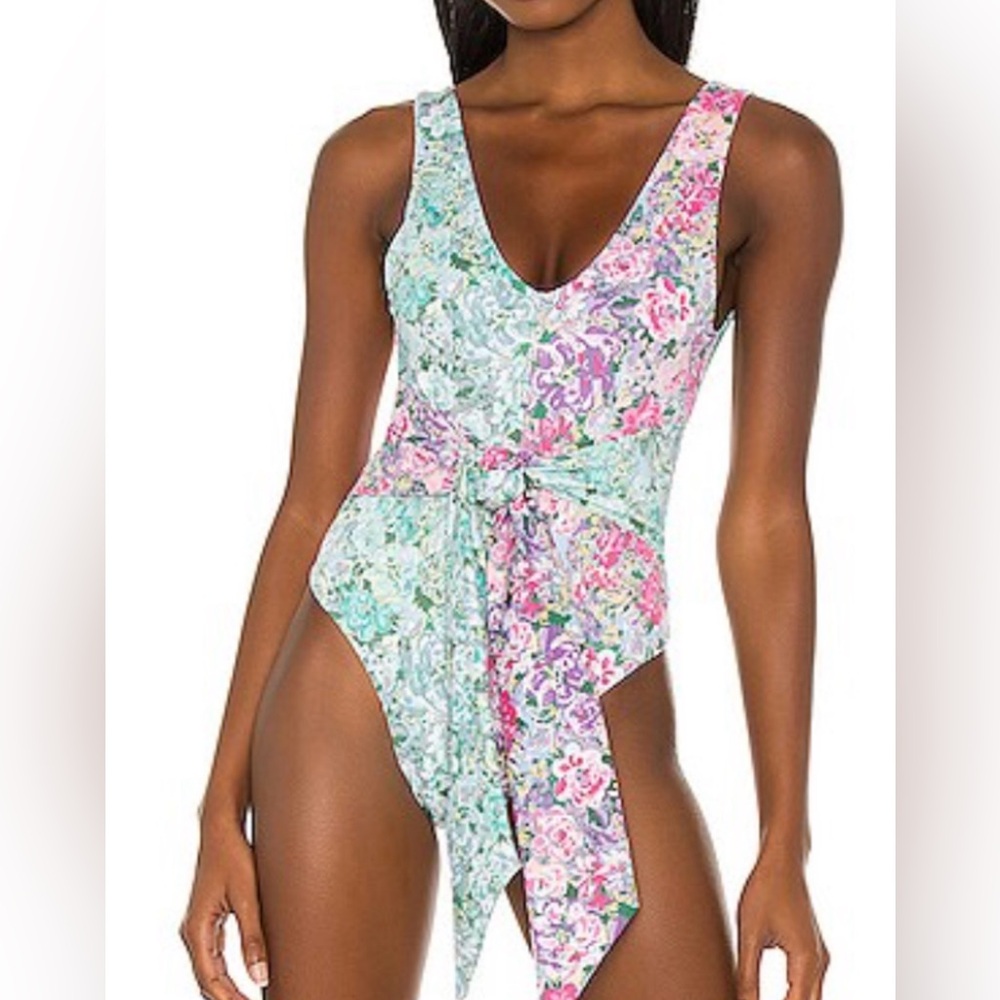 Beach riot Samira one piece swimsuit pink peony S